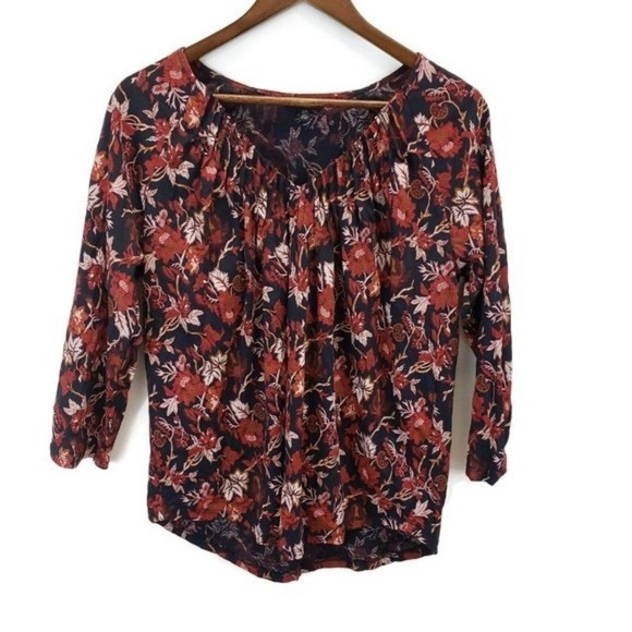 Lucky Brand Floral Blouse Top - Picture 1 of 5